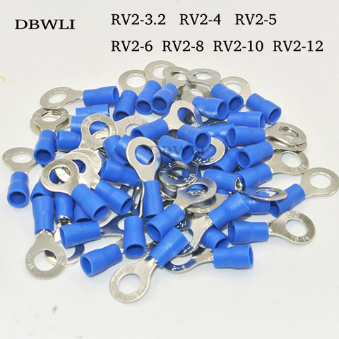 50PCS RV2-4 RV2-5 RV2-6 RV2-8 RV2-3.2 Ring insulated terminal Cable Wire Connector suit 1.5-2.5mm Electrical Crimp Terminal RV ► Photo 1/3