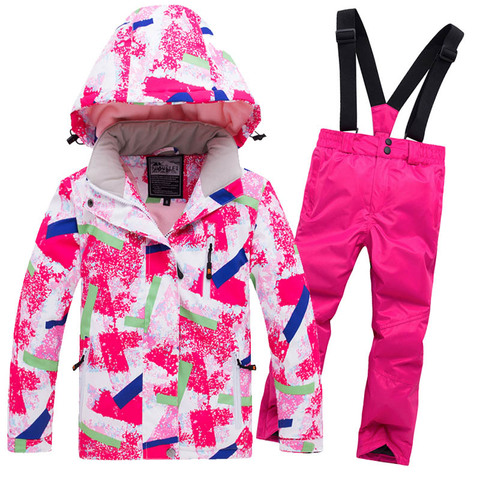 2022 Hot Sale Brand Boys/Girls Ski Suit Waterproof Pants+Jacket Set Winter Sports Thickened Clothes Children's Ski Suits -30 ► Photo 1/6