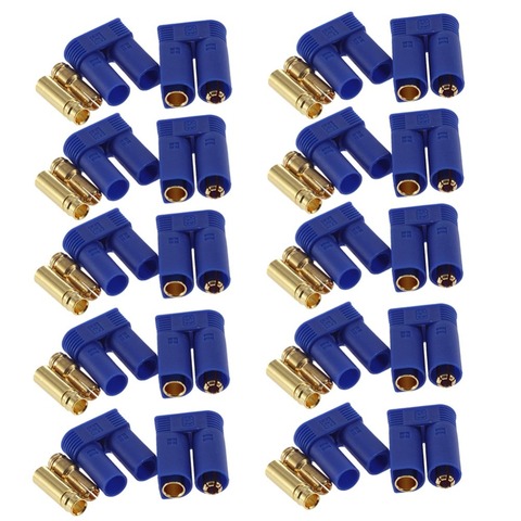 10set EC5 5mm Golden Male-Female Battery Connector Bullet Plug for RC Plane Multicopter Quadcopter Airplane Helicopter RC plug ► Photo 1/4