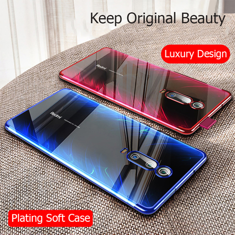 For Xiaomi Mi 9T Pro Case Luxury Laser Plating Soft Clear Back