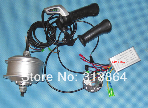 Electric Bicycle Conversion Kit included 24V 250W rear wheel motor, WuXing throttle, PAS, Li-ion bldc controller ► Photo 1/1
