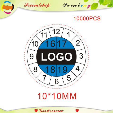 design and free shipping Fragile paper labels the warranty stickers time label label printing label custom 10*10MM ► Photo 1/3