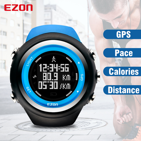 EZON GPS Timing Distance Speed Pace Calories Monitor Men and Women Sports Watches Digital Watch Running Wristwatch Montre Homme ► Photo 1/1