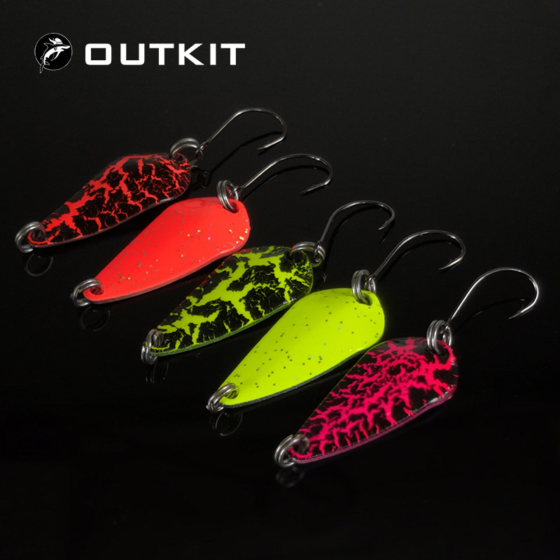 Trout Lures Mini Zinc Alloy Fishing Spoons 2.5g Freshwater Spinner Bait  Fishing