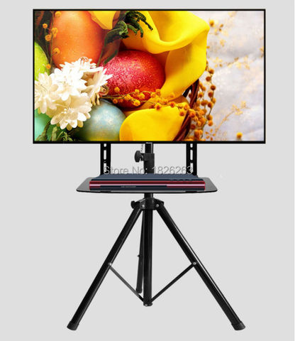 360degree Swivel 32~55 inch TV Mount Tripod Stand with DVD Holder VESA 100~400mm Loading 50kgs Height Adjustable TV Floor Stand ► Photo 1/6