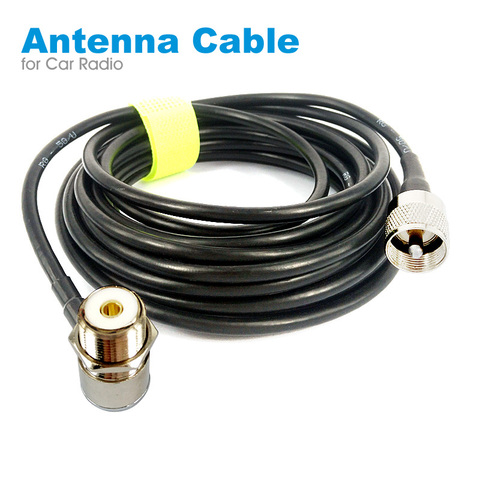 PL259 Antenna Connector Coaxial Extend Cord Cable SO239 5M 16ft for Car Radio Walkie Talkie MP320 MP9000 KT-8900 KT-8900R ► Photo 1/6