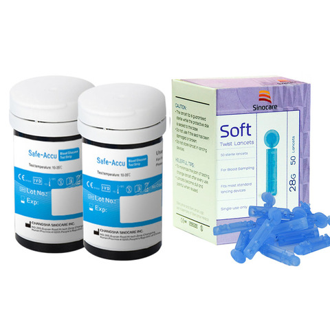 Sinocare Safe Accu Blood Glucose Test Strips and Lancets ► Photo 1/2