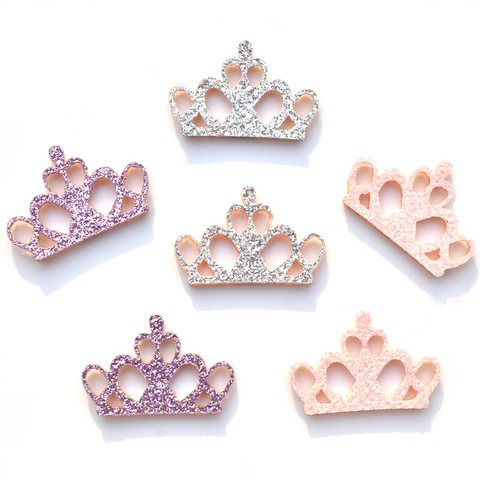 20Pcs Mixed Glitter Felt Pads Applique Crown Fabric Patches for Craft/Clothes/Wedding DIY Scrapbooking Accessories K28 ► Photo 1/5