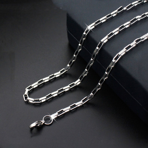 Fashion new titanium steel necklace long box chain stainless steel