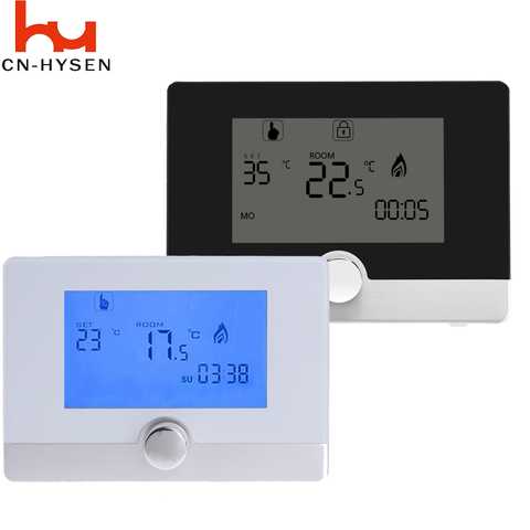 HYSEN Wired Digital Room Thermostat for Gas Boiler Heating Thermostat 5A Blue Backlight Programmable Boiler Thermoregulator ► Photo 1/6