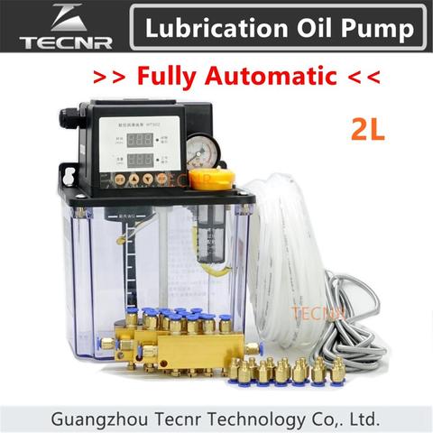 Full set CNC Automatic Lubrication oil pump 2L digital electronic timer gear pumps for cnc machine TECNR ► Photo 1/6