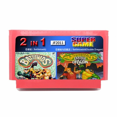 2 In 1 (Battletoads + Battletoads and Double Dragon) 60 Pin Game Card for 8 Bit Subor Game Player ► Photo 1/1