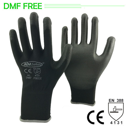 NMSAFETY PU Work Glove With 13 Gauge Knitted Safety Guantes Protective Working Gloves ► Photo 1/6