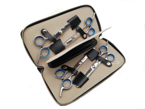 1pc Leather scissors bag barber hair salon case hairdresser supplies styling tools tesoura accessories ► Photo 1/5