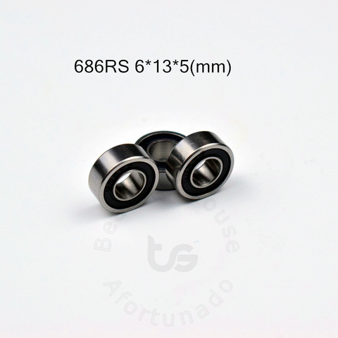 686RS  6*13*5(mm) 10pieces bearing free shipping ABEC-5 bearings 10pcs rubber Sealed Bearing 686 686RS chrome steel bearing ► Photo 1/6