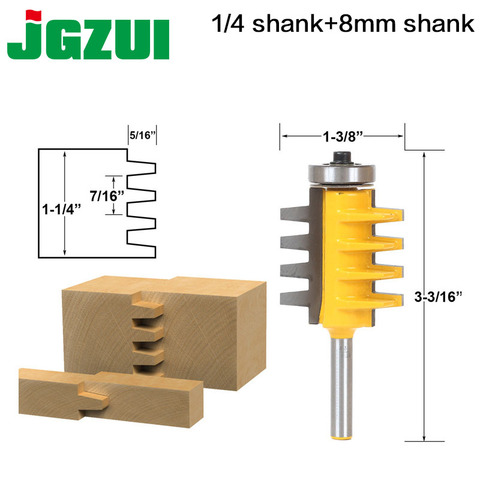 1PC 1/4 inch Shank Rail and Stile Finger Joint Glue Router Bit Cone Tenon Woodwork Cutter Power Tools-RCT15381 ► Photo 1/6