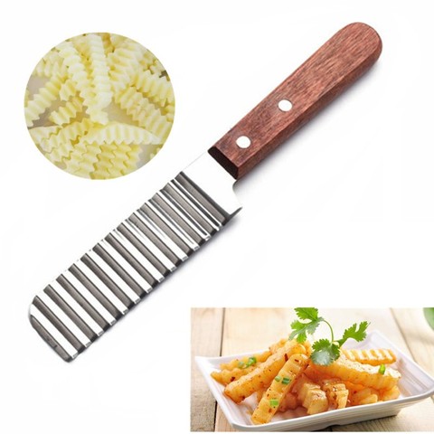 1pc Stainless Steel Potato Wave Cutter