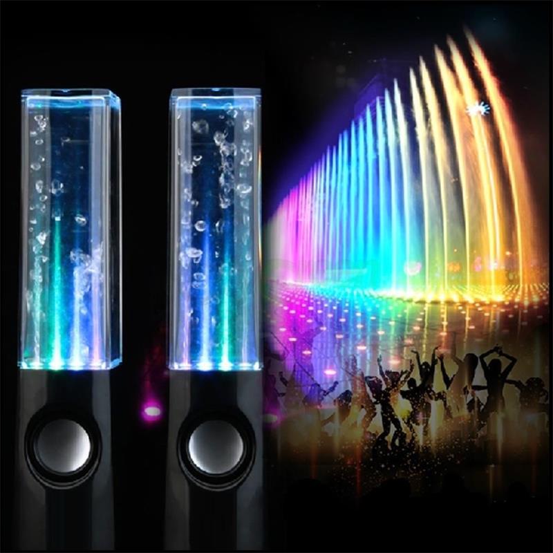 3.5mm LED Dancing Water Music Fountain Light Speakers for Phone Computer Laptop 