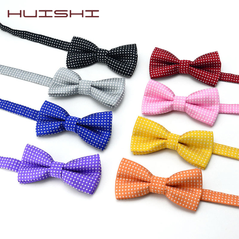 HUISHI Children Fashion Formal Dot Bowtie Kid Classical Dot Bow Ties Colorful Butterfly Wedding Party Pet Bowtie Tuxedo Ties ► Photo 1/6