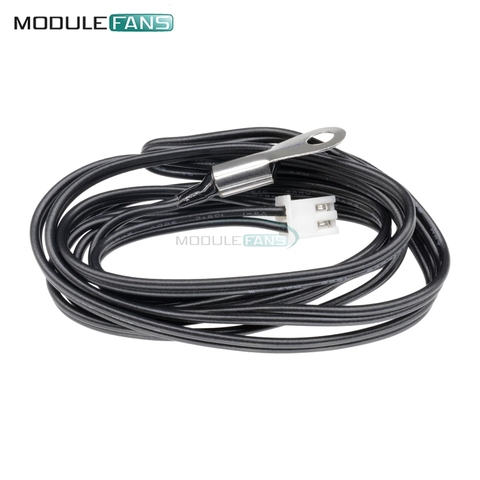 W1209 1m 100cm Waterproof NTC 10K 1% 3950 Thermistor Accuracy Temperature Sensor Wire Cable Probe Fixed Mounting Hole W1401 ► Photo 1/6