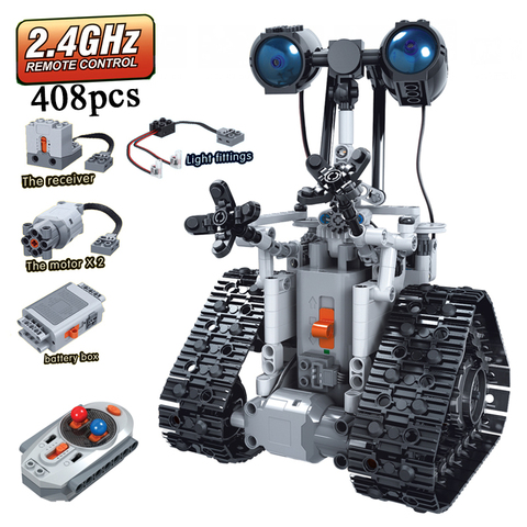 MOC Classic Robot Remote Control 2.4GHz Technic with Motor Box 408pcs Building Blocks Bricks Creator Toys for Children ► Photo 1/6