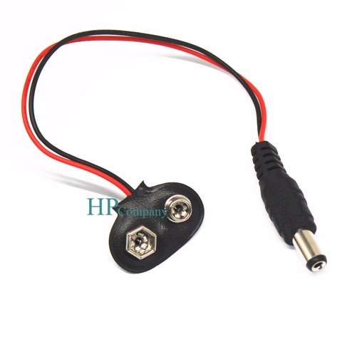 DC 9V Battery Button Power Cable Battery Buckle Snaps Power Cable Connector DC5.5*2.1 For Arduino ► Photo 1/3