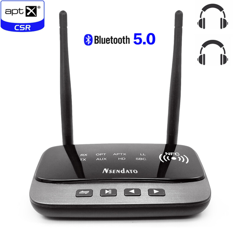3 in 1 wireless adaptador bluetooth 5.0 transmitter receiver aptx HD long range 3.5mm aux audio stereo Music adapter Optical RCA ► Photo 1/6