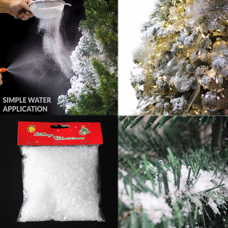 50g White Fake Artificial Snow Snowflakes Christmas Tree Party Scene Decoration 