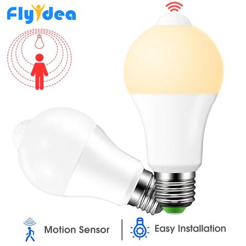 PIR Motion Sensor LED Night Light 220V 110V 12W 18W Dusk to Dawn Light Bulb Smart Bulb IP42 Home Lights Lamp with Motion Sensor ► Photo 1/6