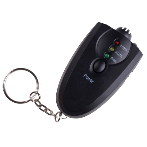 Mini Professional Key Chain Alcohol Meter Analyzer Portable Keychain Red Light LED Flashlight Alcohol Breath Tester Breathalyzer ► Photo 1/4
