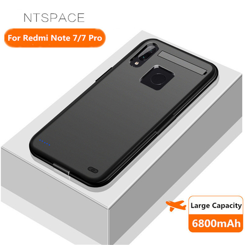 NTSPACE 6800mAh Power Bank Charging Case For Xiaomi Redmi Note 7 Pro Battery Charger Cover For Xiaomi Redmi Note 7 Power Case ► Photo 1/6
