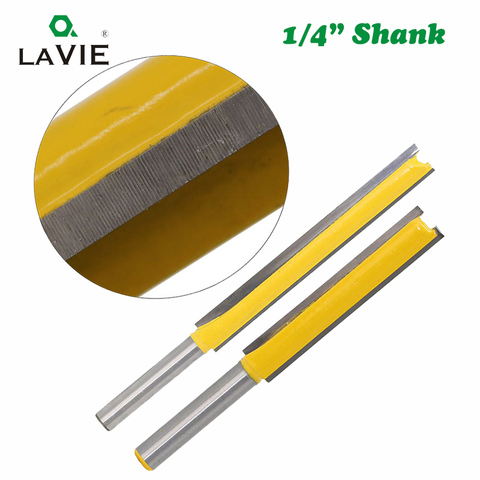 LA VIE Router Bit 1/4 Shank Extension Long Straight Trimming Knife CNC Bit Milling Cutters for Wood Edge Cutting MC01002 ► Photo 1/5
