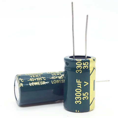 2pcs/lot 35V 3300UF  16*25  high frequency low impedance aluminum electrolytic capacitor 3300uf 35v 20% ► Photo 1/1