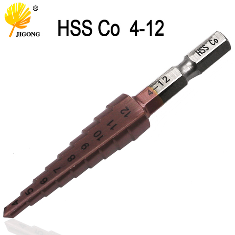 4-12mm HSS Co M35 Pagoda Cobalt Coated Step Drill Woodworking Wood Metal Power Drill Bit ► Photo 1/6