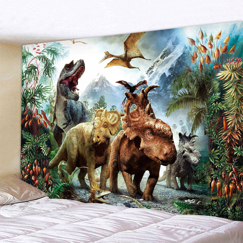 Dinosaurs Dinosaur Wall Hanging Tapestry Sheets Home Decorative Tapestry Beach Towel Yoga Mat Blanket Table Cloth Wall Tapestry ► Photo 1/6