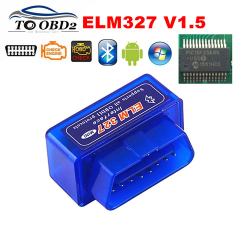Best Quality Hardware V1.5 PIC18F25K80 Chip ELM327 Bluetooth 1.5 Works Android Windows Diagnosis Scan Tool ELM 327 FREE SHIPPING ► Photo 1/6