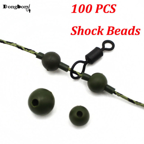 100x Soft Rubber Shock Beads Floating Rig Carp Fishing Bore Beads Chod Helicopter Rigs Beads Shank Bead Carp Fishing Accessories ► Photo 1/6