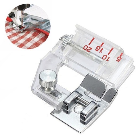 1 pcs Adjustable Bias Tape Binding Foot Snap On Presser Foot For Brother Sewing Machine Accessories 5BB5732 ► Photo 1/3