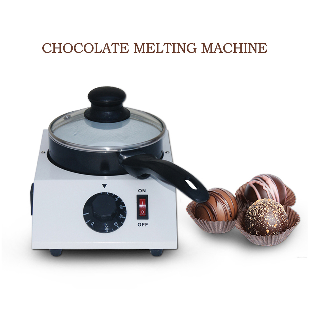 40W Mini Electric Chocolate Melting Machine Ceramic Non-Stick Pot Tempering Cylinder Melter Pan 220V 1 Melting Pot 