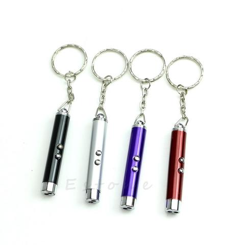 1pc Mini 2 In1 Multi-function Red Laser Pointer Pen With White LED