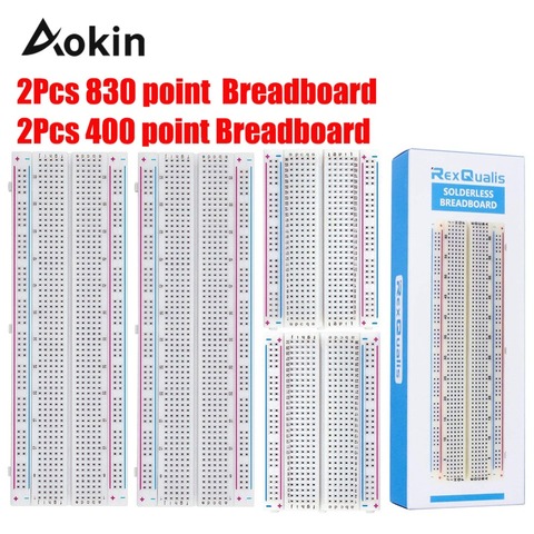 4PCS Breadboards Include 2PCS 830/400 Point Solderless Prototype PCB Point Solderless Prototype for Arduino diy kit ► Photo 1/5