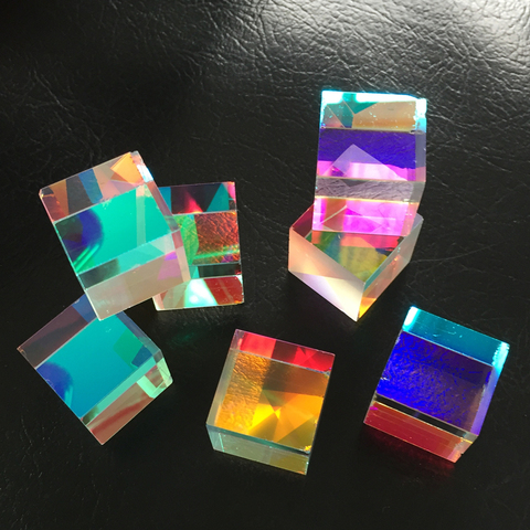 20 PCS Defective Cross Dichroic X-Cube Prism Optical Glass Square Prism RGB Combiner Splitter Party Home Decoration ► Photo 1/5