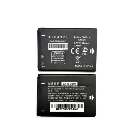 New CAB22B0000C1 Battery For ALCATEL One Touch 103 103A 105 105A OT-2012D CAB3010010C1 CAB30M0000C1 CAB2170000C1 CAB0400000C1 ► Photo 1/3