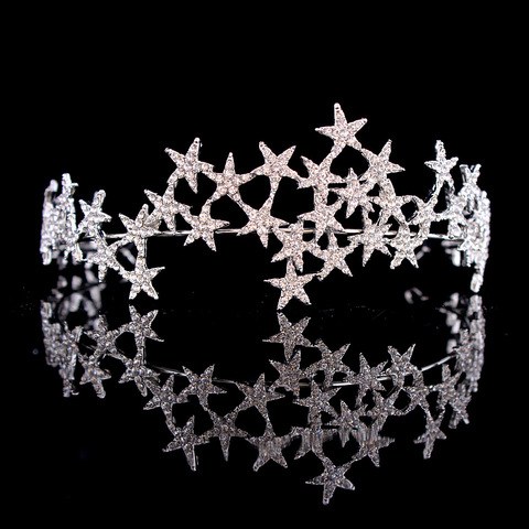 Luxury Handmade Crystal Star Hairbands Vintage Rhinestone Bridal Tiaras Crown Headband Wedding Hair Accessories Tiara De Noiva ► Photo 1/6