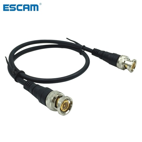 ESCAM Pure Copper BNC Male To Male Straight Crimp Q9 Head HD Monitor Line Double-head Video Cable 0.5 M / 1 M Jumper ► Photo 1/5