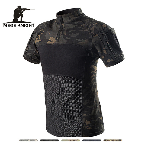 MEGE Camouflage Army T-Shirt Men Summer RU Frog Soldiers Combat Tactical T Shirt Military Force Multicam Tee Camo Short Sleeve ► Photo 1/6