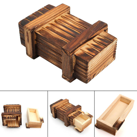 Hot Selling Magic Compartment Wooden Puzzle Box With Secret Drawer Baby Brain Teaser Educational Toys for Children Kids Gift ► Photo 1/6