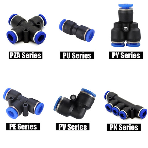 1pc Pneumatic Fittings Quick Push in Connector Air Pipe Fittings For 4mm 6mm 8mm 10mm 12mm Hose Tube Straight Fittings ► Photo 1/1