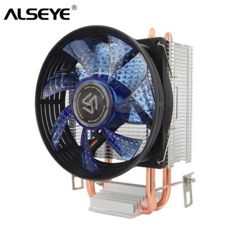 ALSEYE CPU Cooler 2 Heatpipe 90mm CPU Fan for Intel LGA 775/1151/1155/ and  AMD FM2/FM1/AM3/AM2 ► Photo 1/6