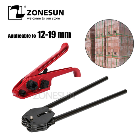 ZONESUN Manual PET PP Polyester Hand Strapping Tool Packaging Belt Band Machine for 12/16/19mm Sealing and Tensioner ► Photo 1/5